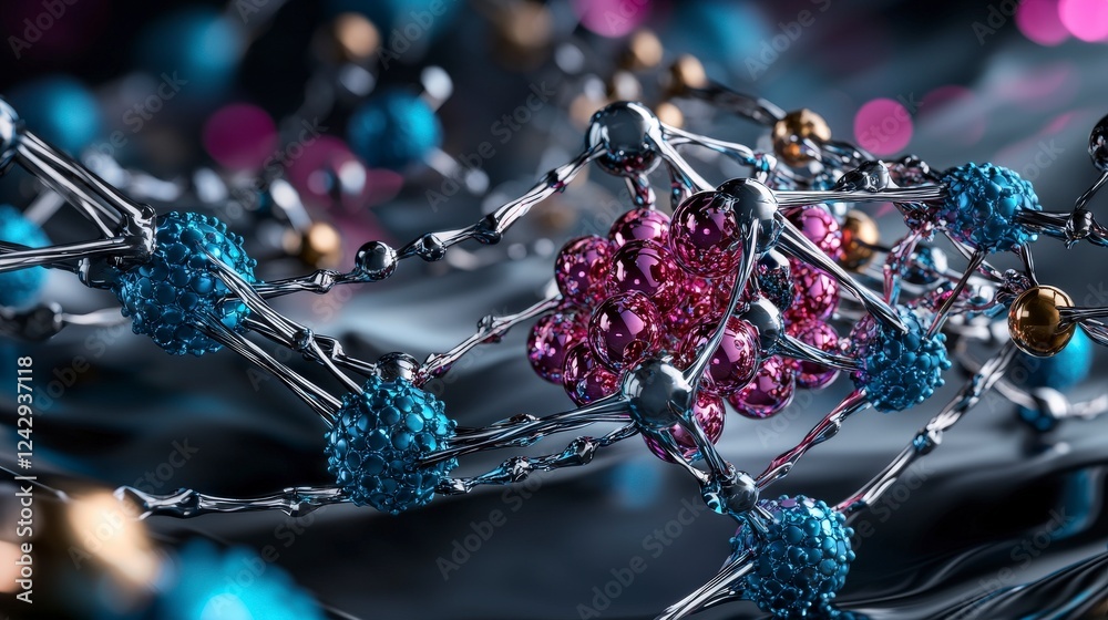 Leinwandbilder Exploring alloys and their conductivity a close-up view of material science in a vibrant laboratory environment