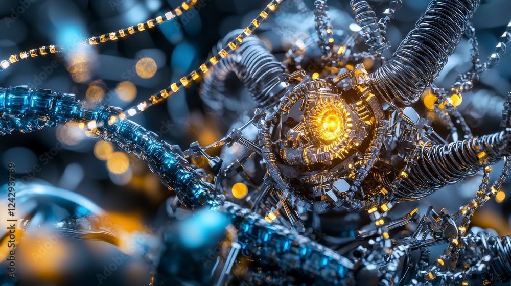 Poster innovative material science alloys showcase conductivity trends laboratory setting closeup view mode