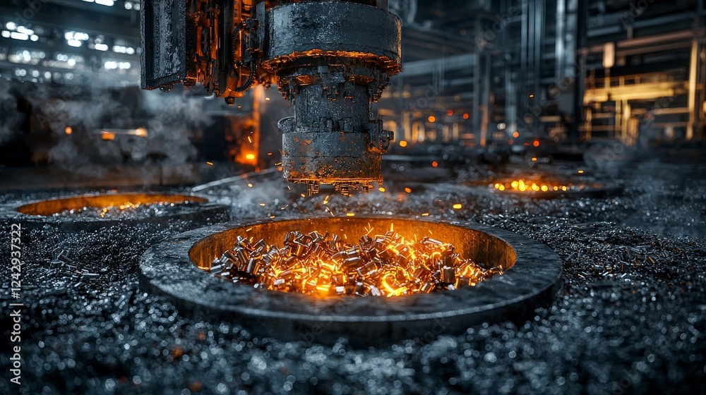 Aufkleber Transforming alloy production insights on molten metal dynamics in industrial material science processes