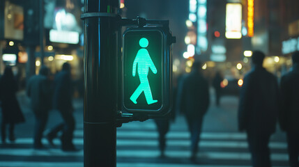 pedestrian crossing street