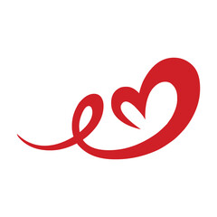 Red Heart Vector – Love and Romance Icon for Valentine’s Day, Wedding, and Romantic Design Elements
