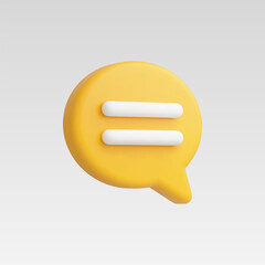 3d Realistic Chat or Message icon vector illustration