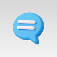 3d Realistic Chat or Message Icon vector illustration