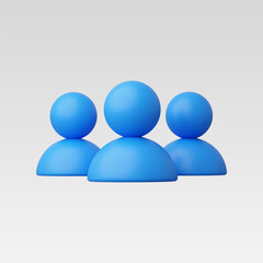 3d Realistic Group of people, Team work concept vector illustration