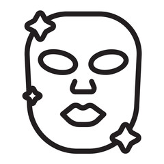 facial mask line icon