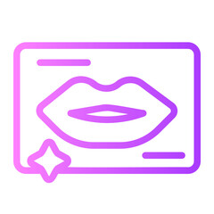 lip mask gradient icon