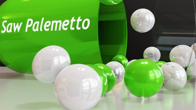 Saw Palmetto Capsule (Slow Motion)