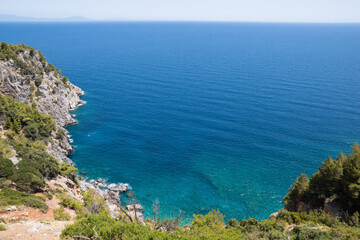 Fototapeta premium Amazing scenery by the sea in North Evia, Greece
