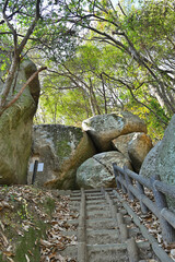大坂城石垣石丁場跡　天狗岩丁場の風景　香川県小豆島町