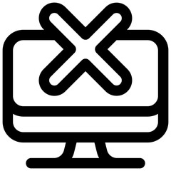 Error. Editable stroke vector icon.