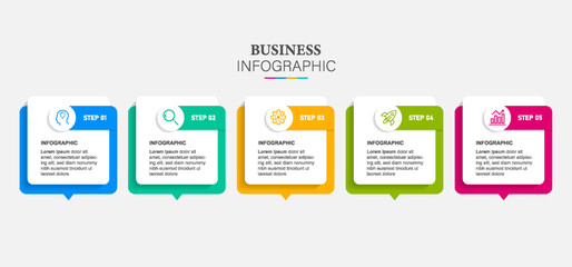 Infographics design template, Business concept with 5 steps
