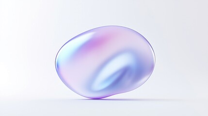 Obraz premium Iridescent Pearl Sphere Abstract 3D Render