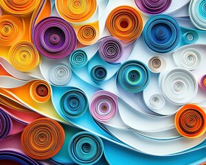 Fototapeta premium crafted colorful paper