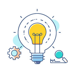 light bulb idea generation icon, light bulb idea generation vector illustration-simple illustration of light bulb idea generation, perfect for light bulb idea generation logos and icons