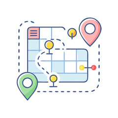 roadmap icon, roadmap vector illustration-simple illustration of roadmap, perfect for roadmap logos and icons