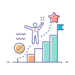 success icon, success vector illustration-simple illustration of success, perfect for success logos and icons