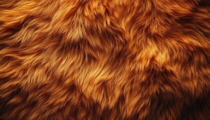 Richly Textured Orange Fur Close Up Image