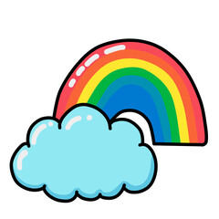 rainbow and clouds