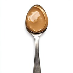 Close-up of Creamy Peanut Butter on a Spoon