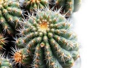 Prickly cactus with dense cluster of sharp spines, , sandy ground, arid terrain