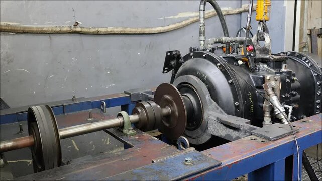 Allison Transmission 8000 series Dyno Test in a Professional Automotive Workshop or Test bench at Balikpapan