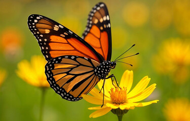 Obraz premium butterfly on flower