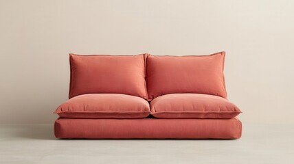 home decor minimalism with space-saving comfort. Foldable modular sofa with soft, high-density cushions, offering flexible seating arrangements for minimalist living spaces