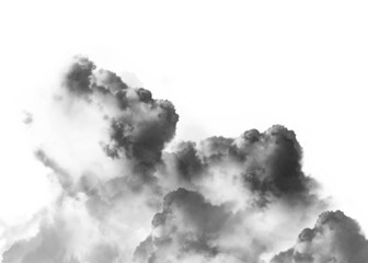 black smoke pollution spreading on transparency background	