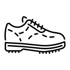 A line style icon of sports shoe 