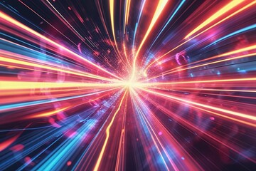 Vivid Kinetic Overlay with Bright Luminous Swirls and Cinematic Grain Texture