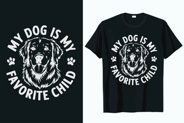 my doy is my favorite child t-shirt design vector