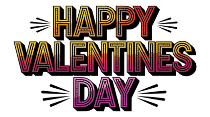 Celebrate Love with a Bold and Playful Valentine’s Day Vector Art Design in Bright Gradients