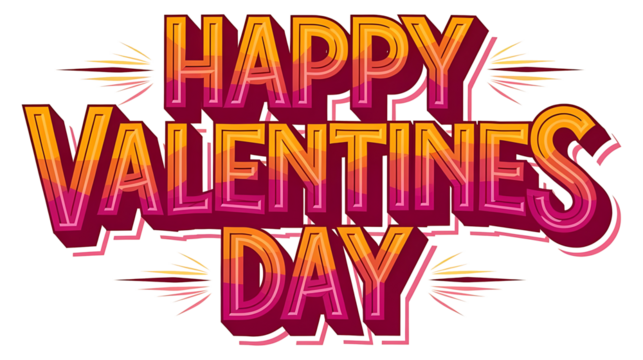 Celebrate Love with a Bold and Playful Valentine’s Day Vector Art Design in Bright Gradients