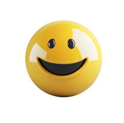 Fototapeta premium Smiley 3d model illustration, isolated transparent PNG 