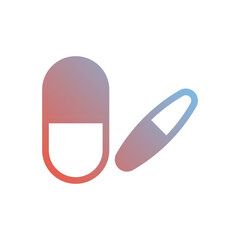 Modern Medical Capsules Symbol with Gradient Color