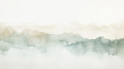 Abstract watercolor art background template. green and brown watercolor backdrop empty space for text, banner, presentation or product display graphic design © lukulo