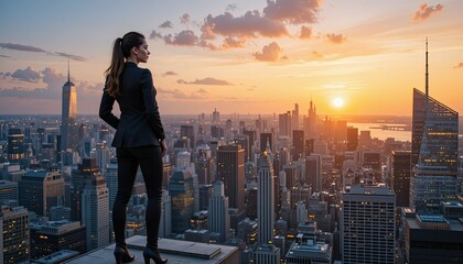 young woman walking on the street