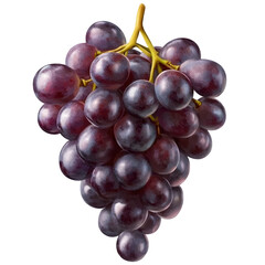 Fototapeta premium Red Grapes Bunch, Isolated on Transparent Background PNG