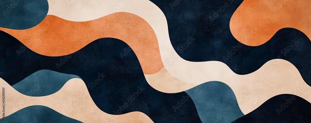 Leinwandbilder abstract background in earthy tones creating wavy pattern