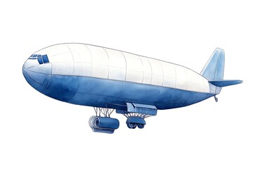 Airship Soaring: Watercolor Flight Fantasy