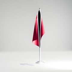 Trinidad and Tobago national desktop flag 3d image