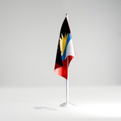 Antigua and Barbuda national desktop flag 3d image