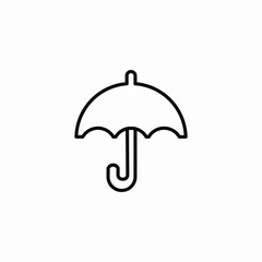 Rain umbrella weather icon vector sign