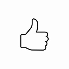Thumb up like icon vector sign
