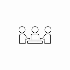 Business meeting group icon vector sign