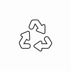 Recycle arrows environment icon vector sign