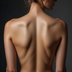 Fototapeta premium Sensual Woman Back Photography Studio Shot