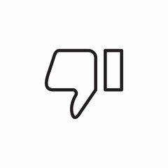 Thumb down dislike icon vector sign