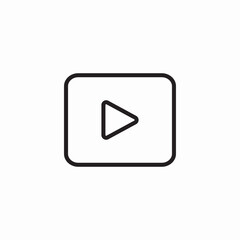 Video play button icon vector sign