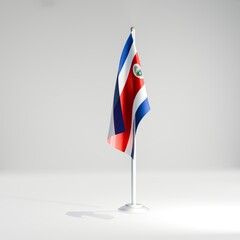 Costa Rica national desktop flag 3d image